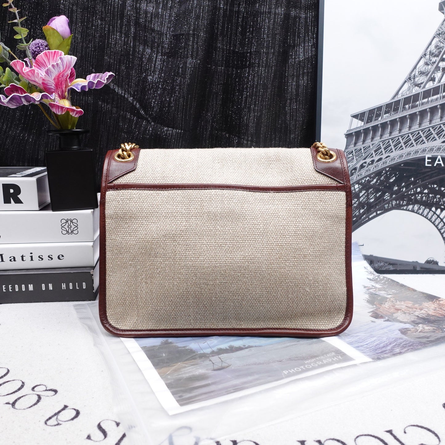 Pre-owned Saint Laurent Niki Brown Flax Shoulder Bag