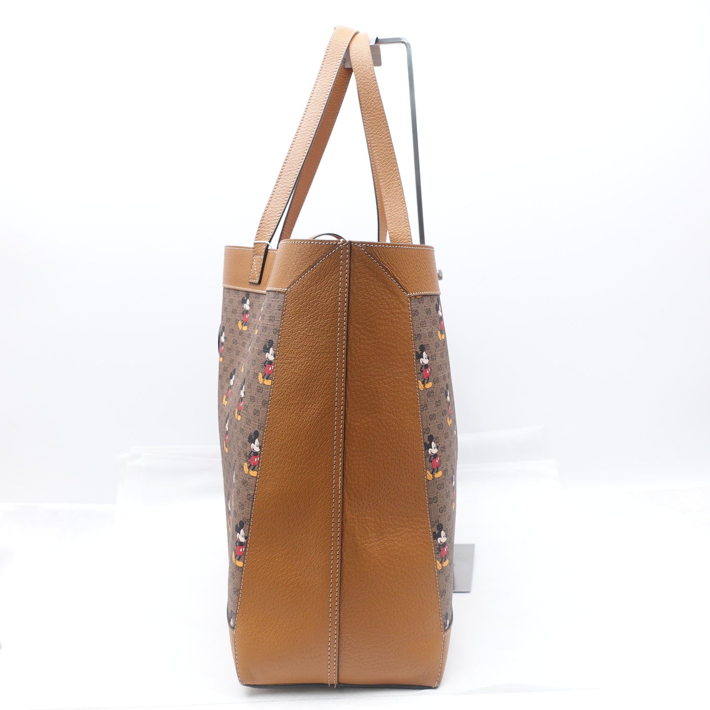 Pre-owned Gucci X Disney Mickey Mouse Coated Canvas Tote Bag