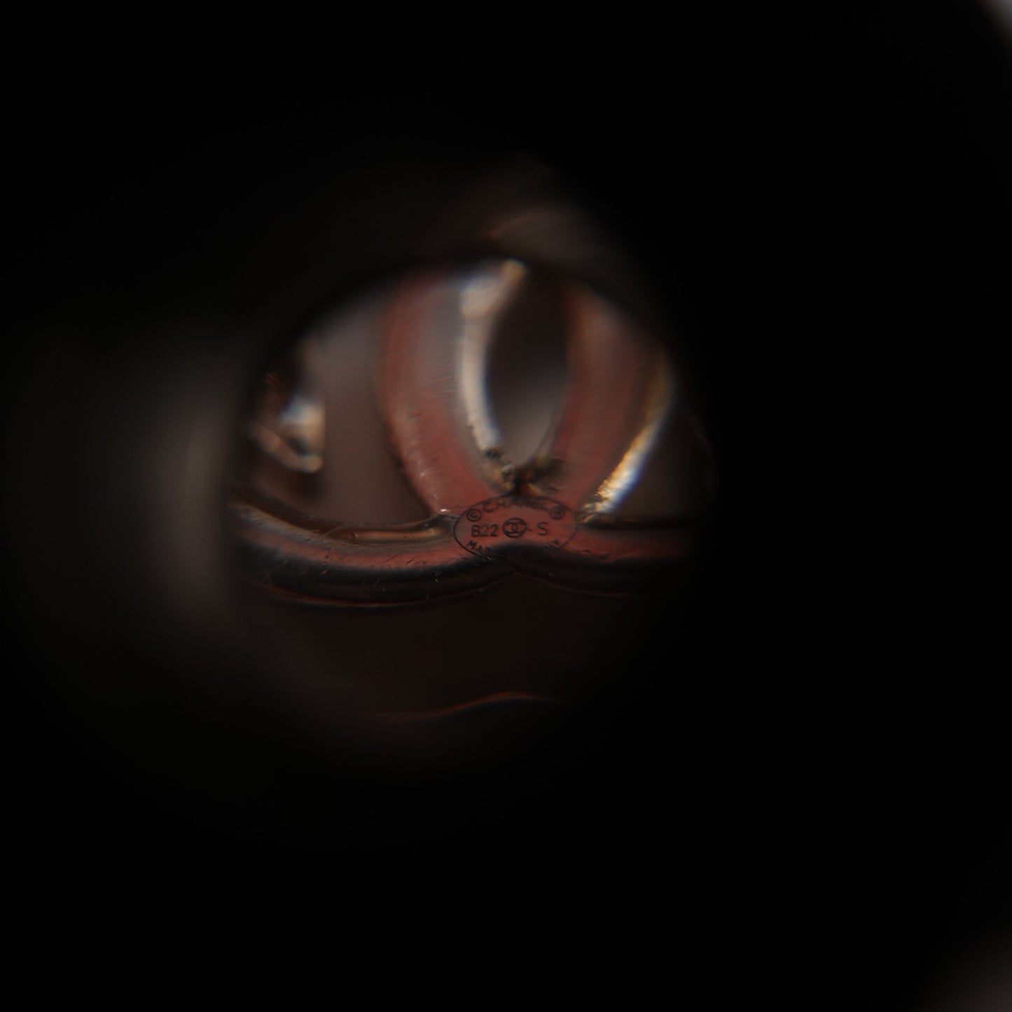 Pre-Owned Gold Chanel Crystal No.5 CC Earrings