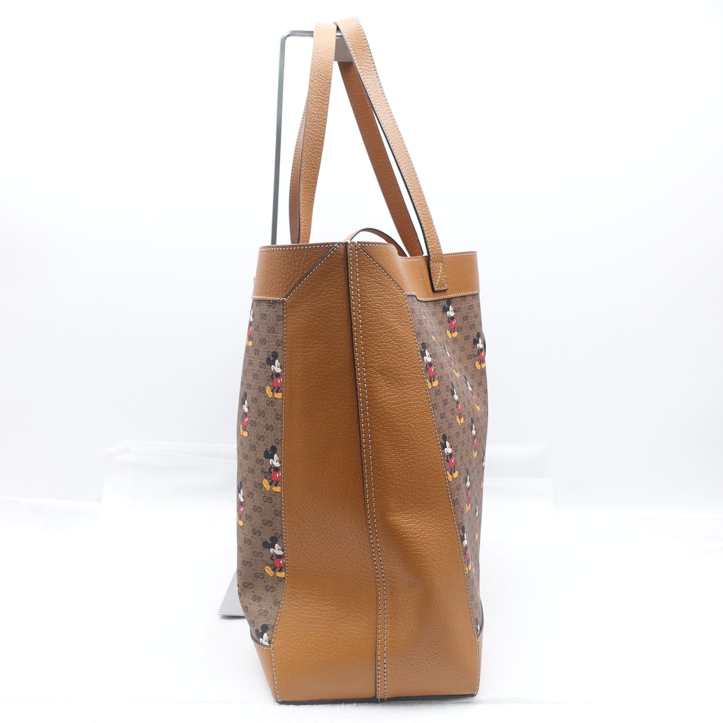 Pre-owned Gucci X Disney Mickey Mouse Coated Canvas Tote Bag