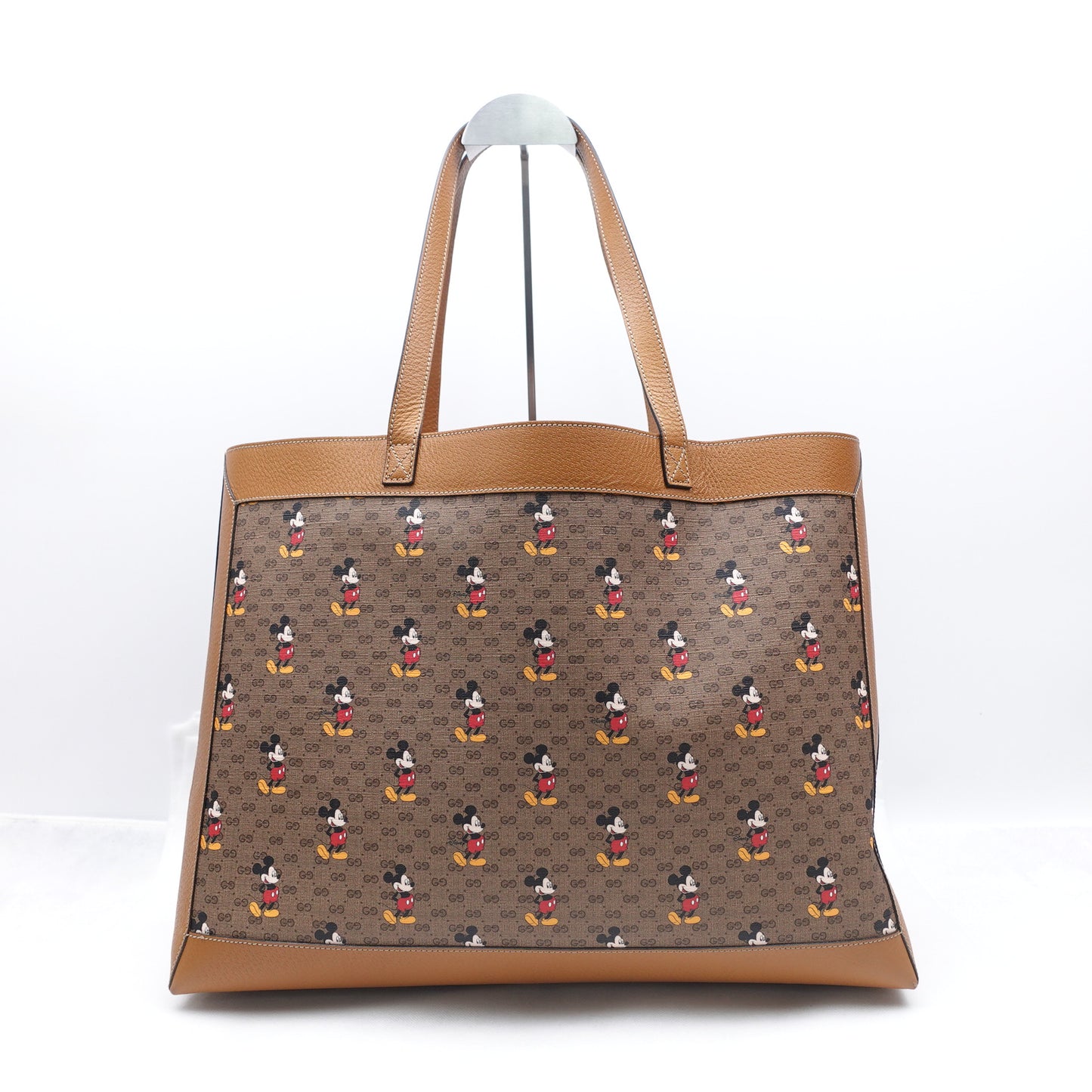 Pre-owned Gucci X Disney Mickey Mouse Coated Canvas Tote Bag