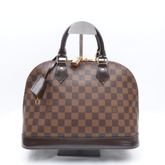 Pre-owned Louis Vuitton Alma PM Damier Ebene Coated Canvas Tote