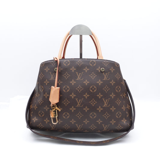 Pre-owned Louis Vuitton Montaigne Monogram Coated Canvas Shoulder Bag