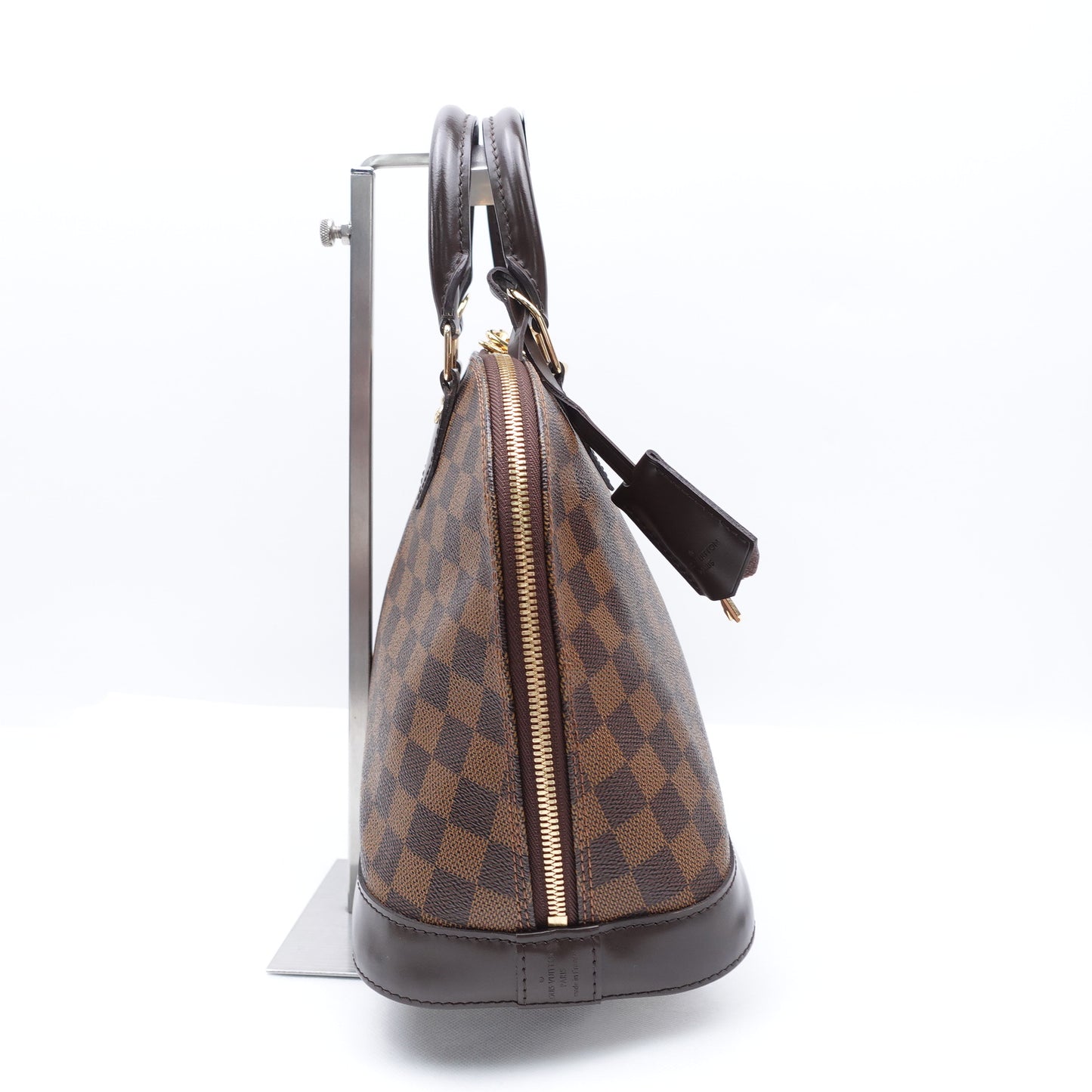 Pre-owned Louis Vuitton Alma PM Damier Ebene Coated Canvas Tote