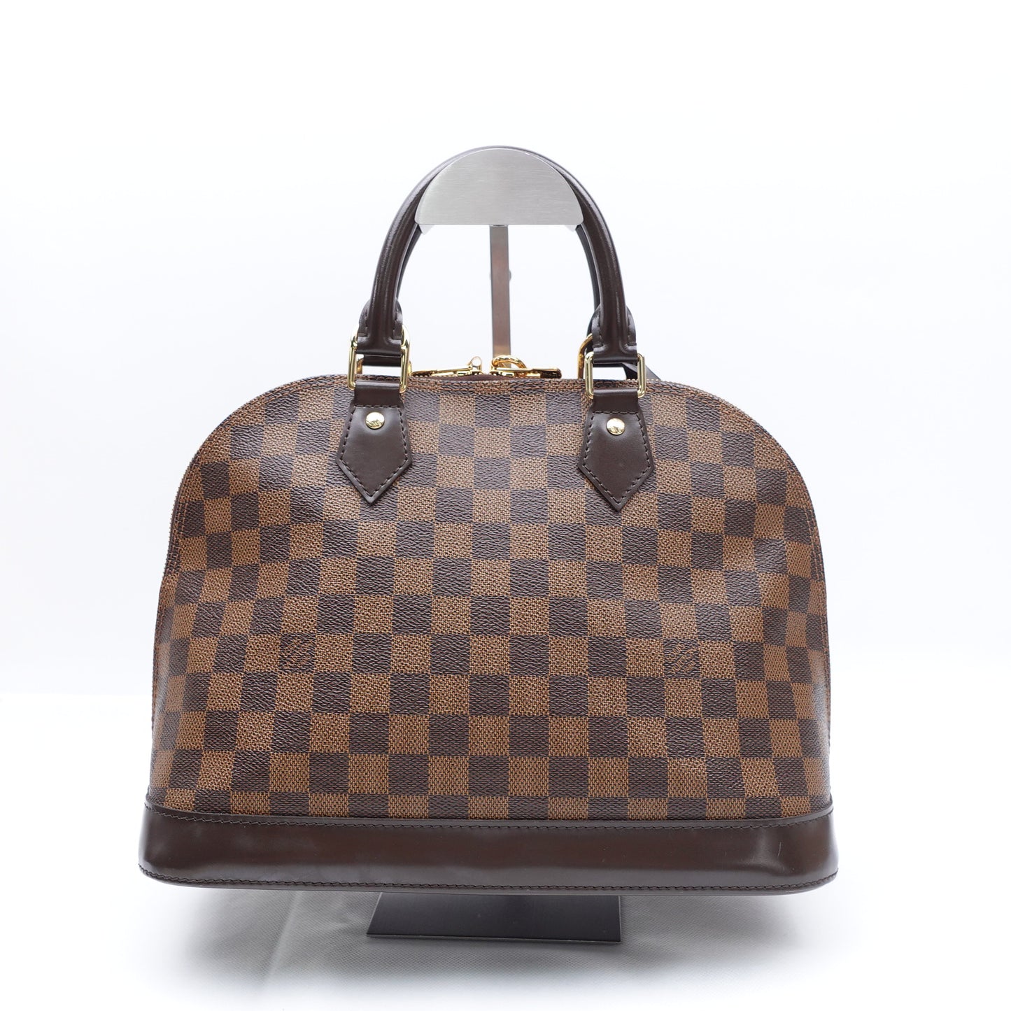 Pre-owned Louis Vuitton Alma PM Damier Ebene Coated Canvas Tote