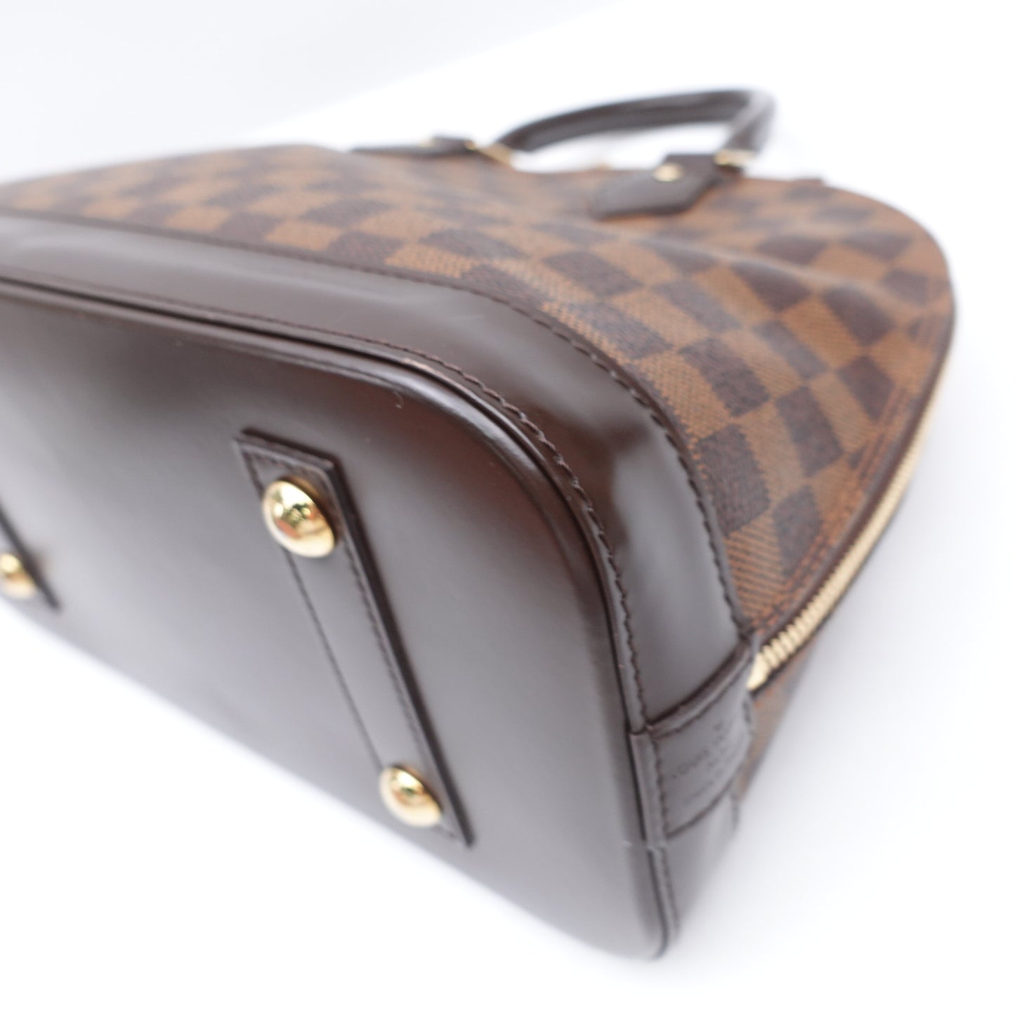Pre-owned Louis Vuitton Alma PM Damier Ebene Coated Canvas Tote
