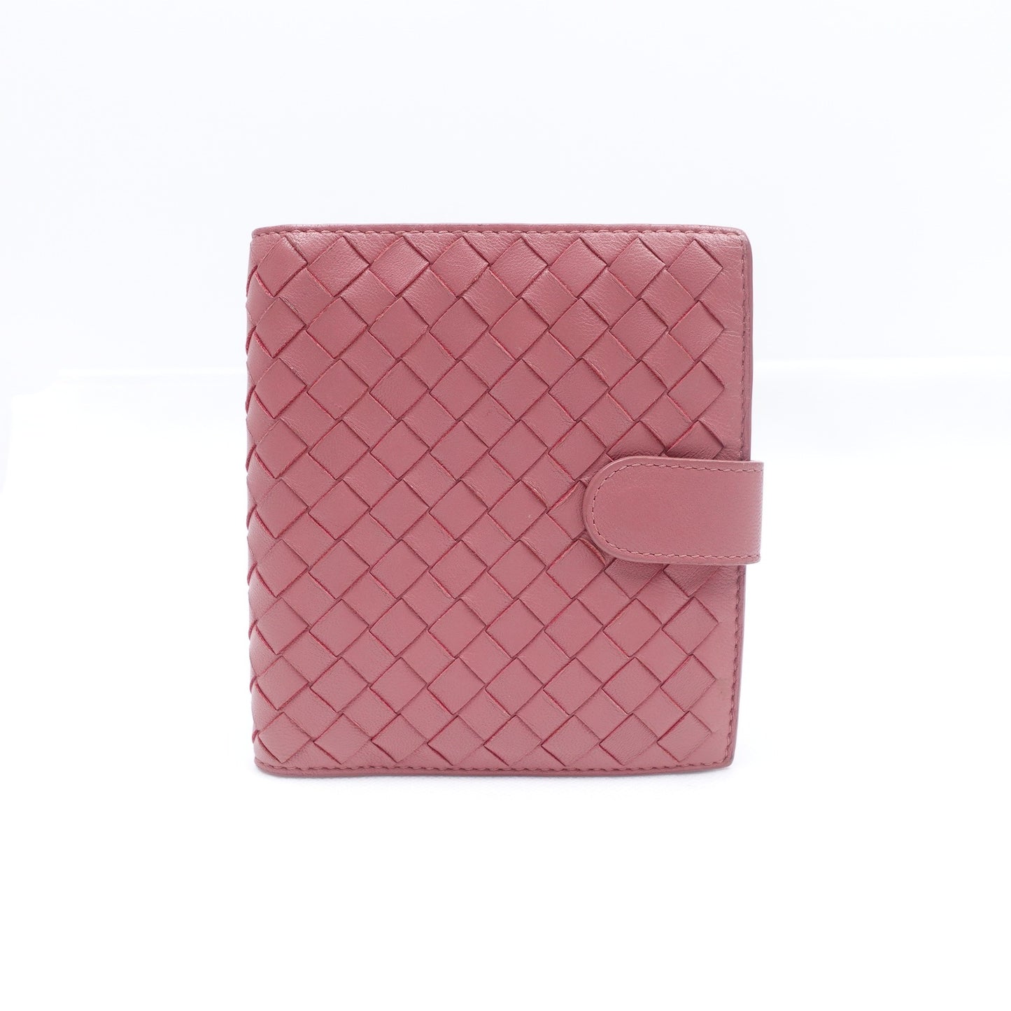 Pre-owned Bottega Veneta Pink Calfskin Short Wallet