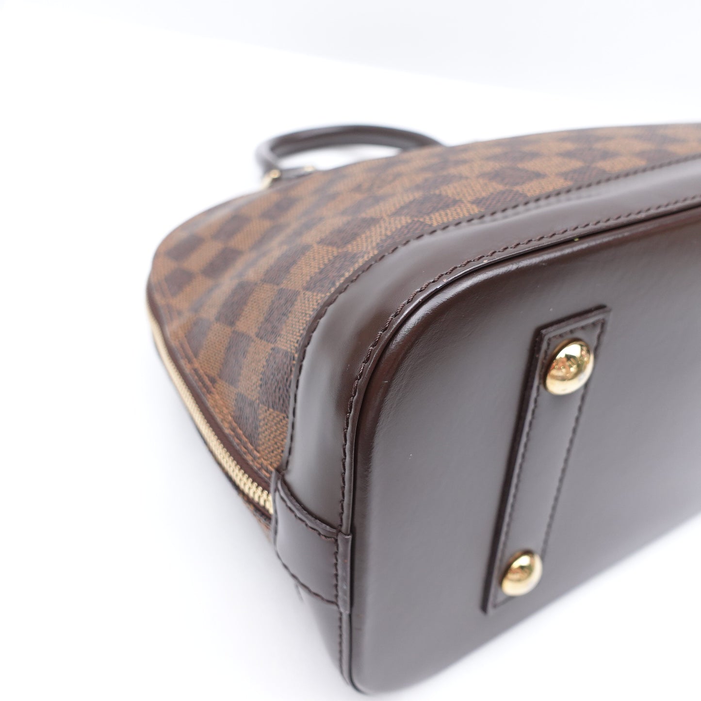 Pre-owned Louis Vuitton Alma PM Damier Ebene Coated Canvas Tote