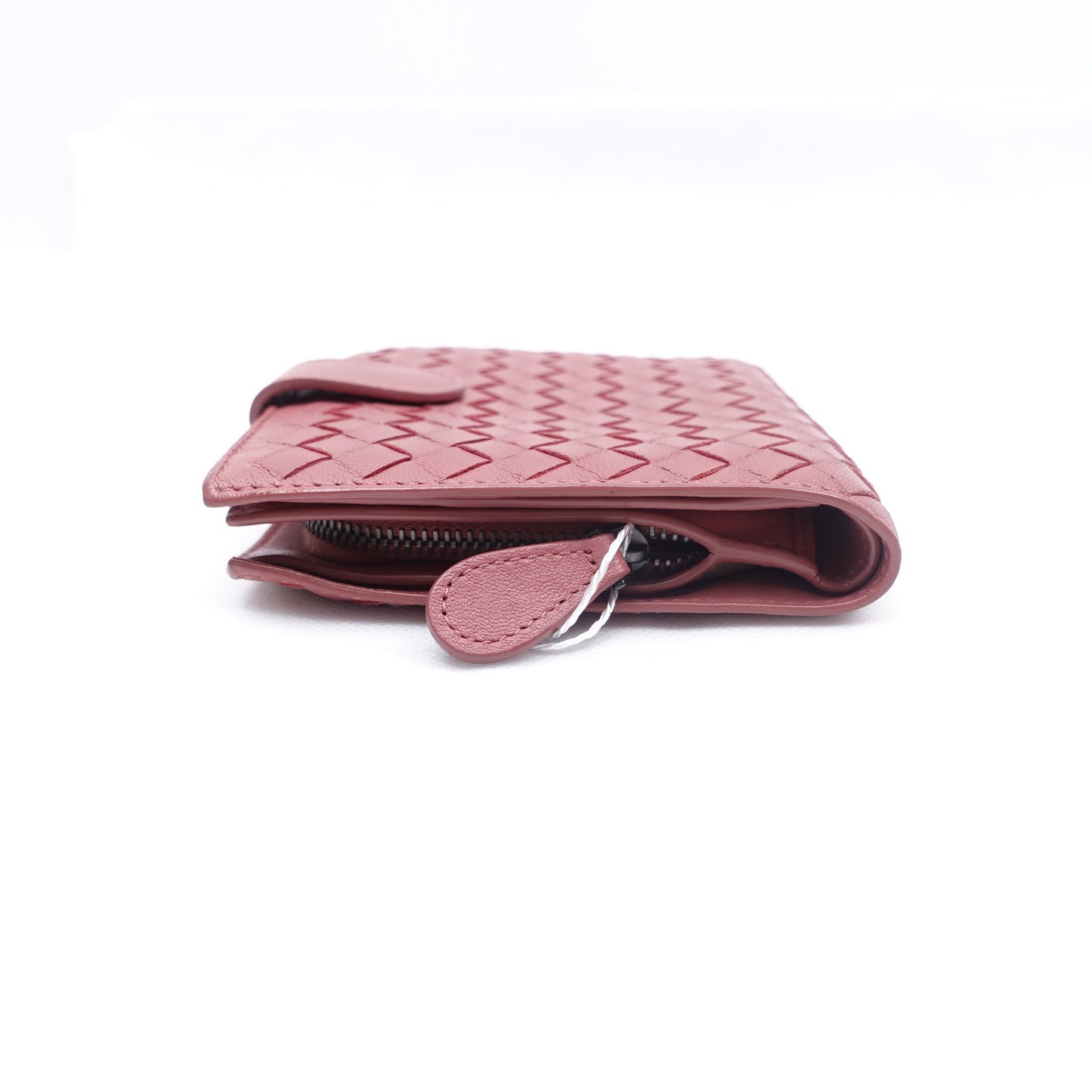 Pre-owned Bottega Veneta Pink Calfskin Short Wallet
