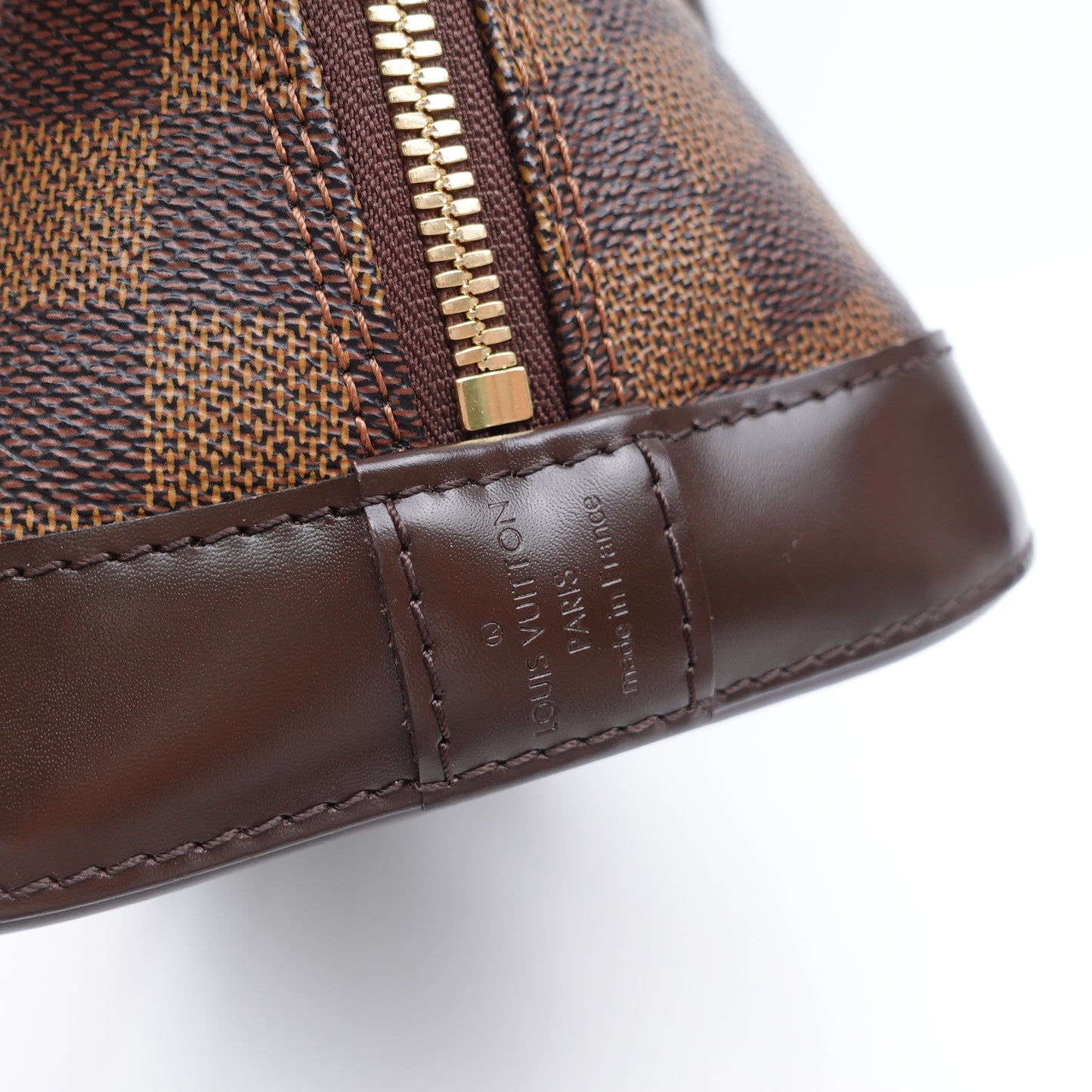 Pre-owned Louis Vuitton Alma PM Damier Ebene Coated Canvas Tote