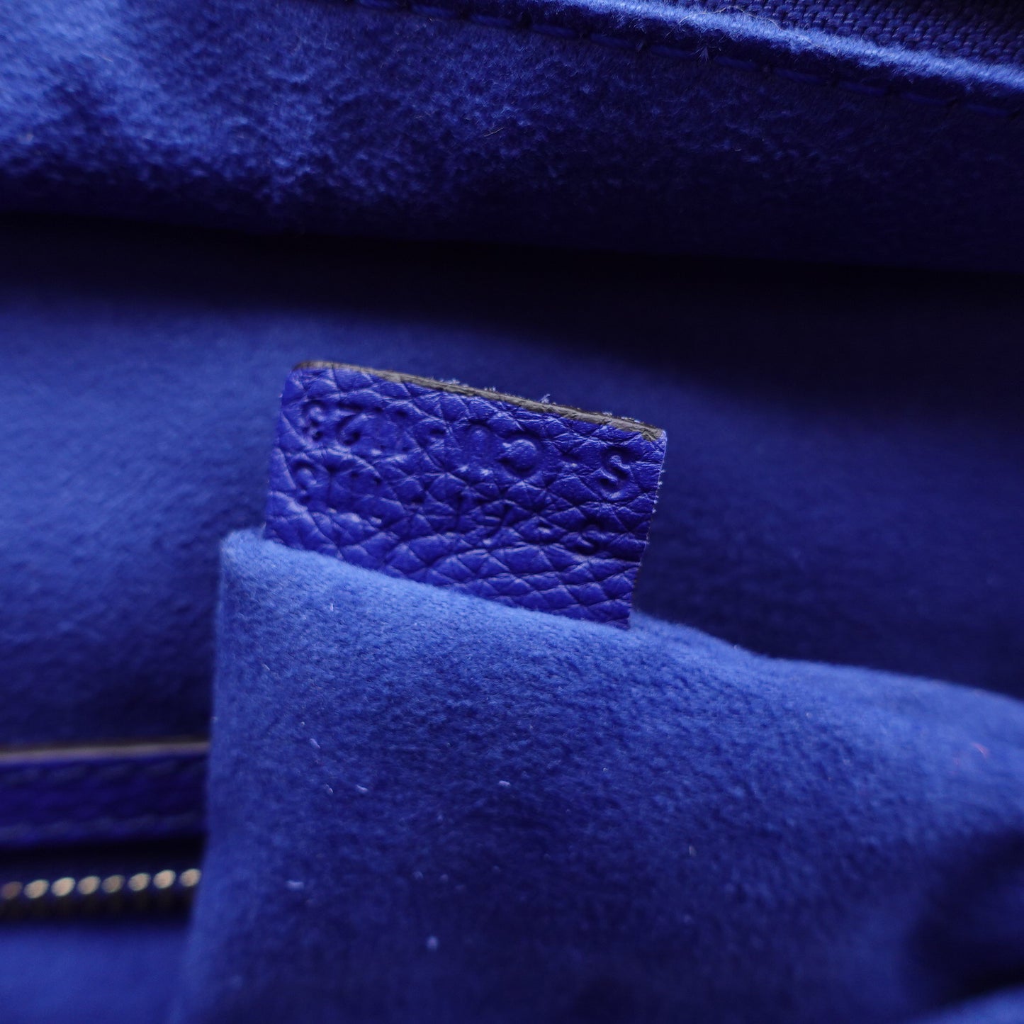 Pre-owned Celine Luggage Mini Royal Blue Calfskin Tote