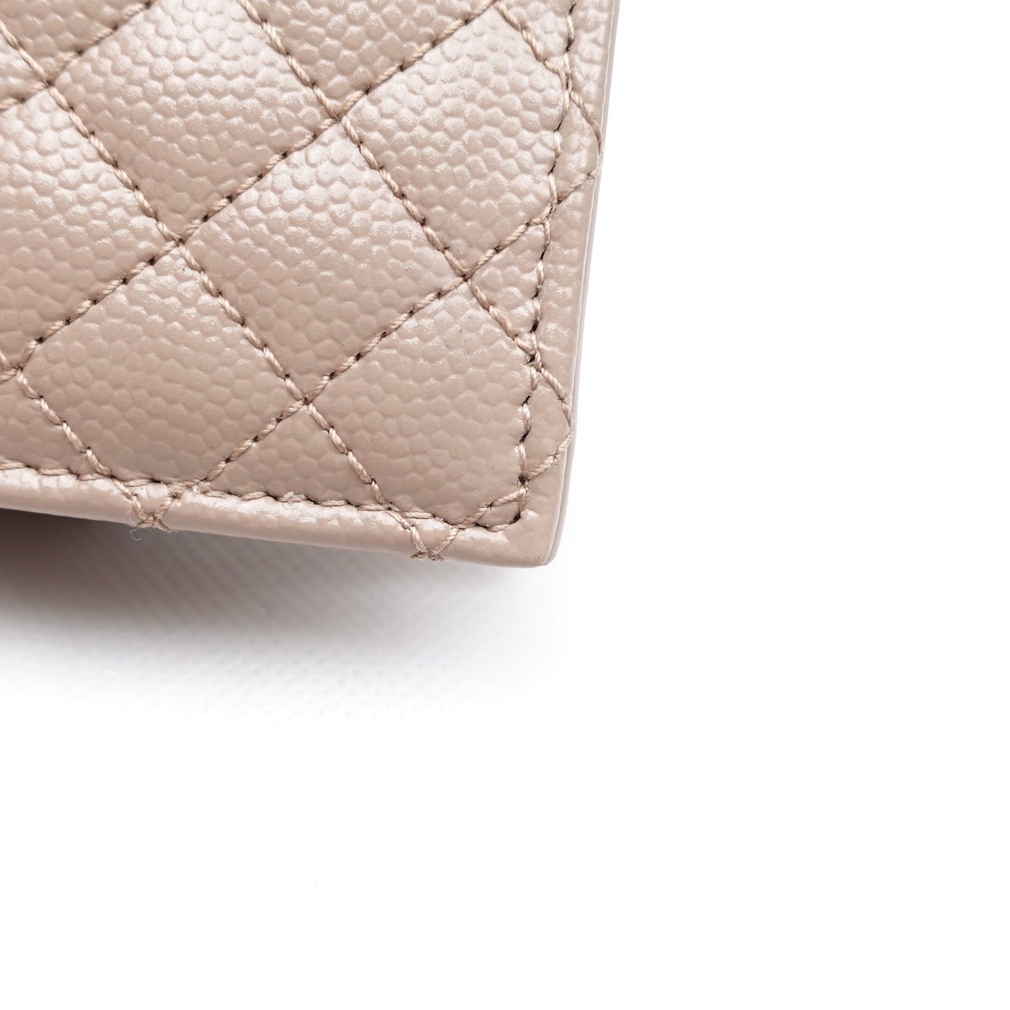 Pre-owned YSL Calfskin Small Leather Goods Yves Saint Laurent Le Monogram Me Beige Short Wallet T10300892