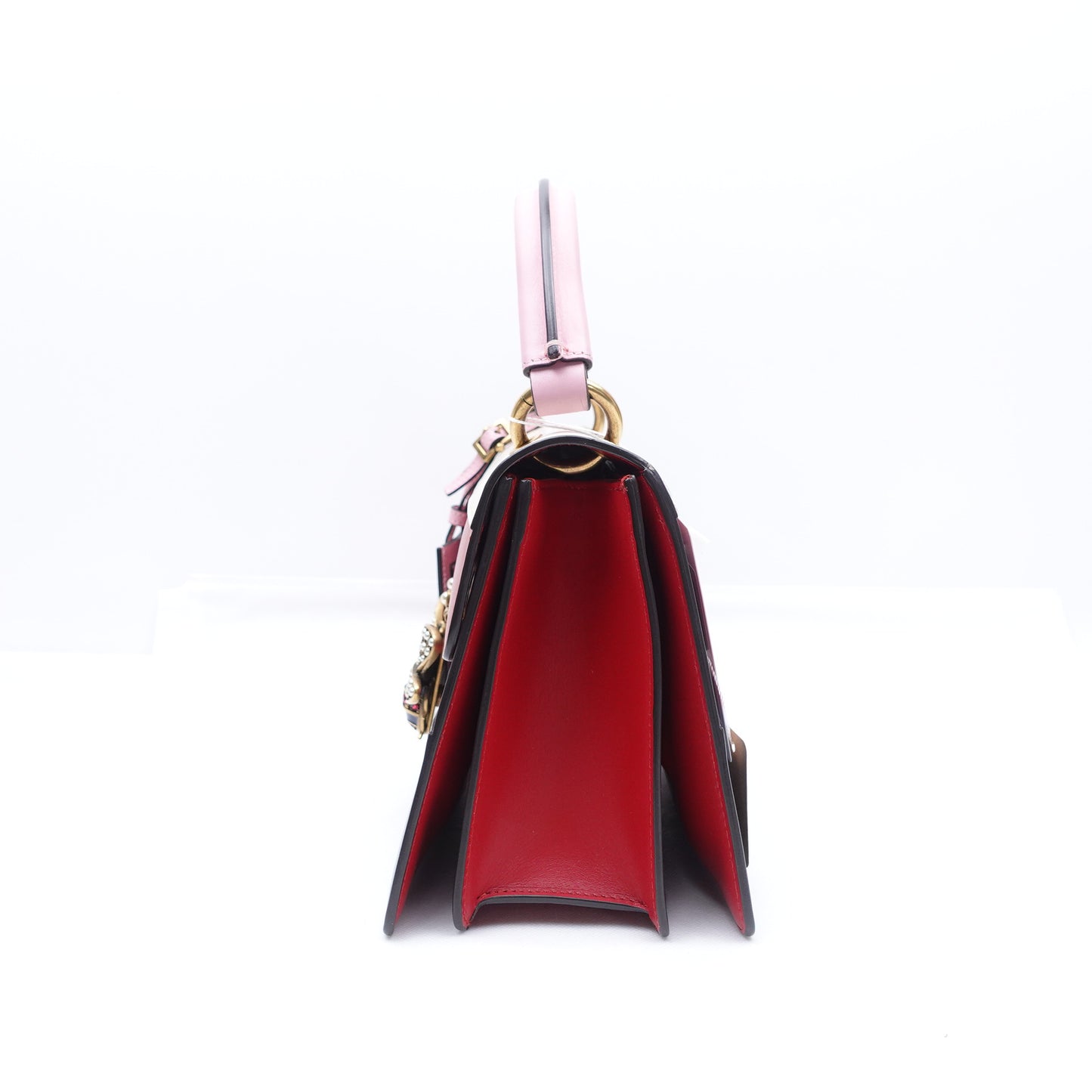 Pre-owned Gucci Queen Margaret Red & Blue Calfskin Shoulder Bag