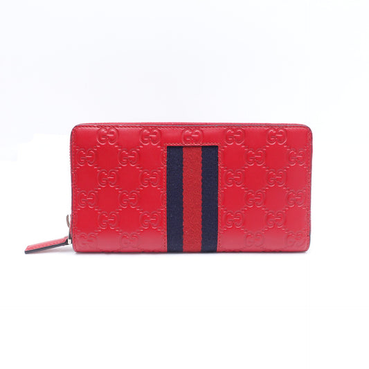 Pre-owned Gucci Red Ophidia Calfskin Wallet