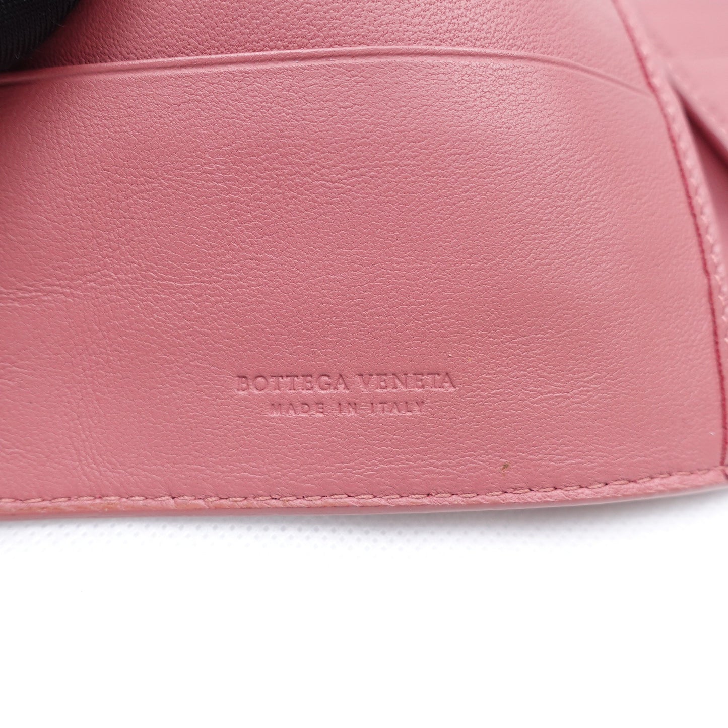 Pre-owned Bottega Veneta Pink Calfskin Short Wallet