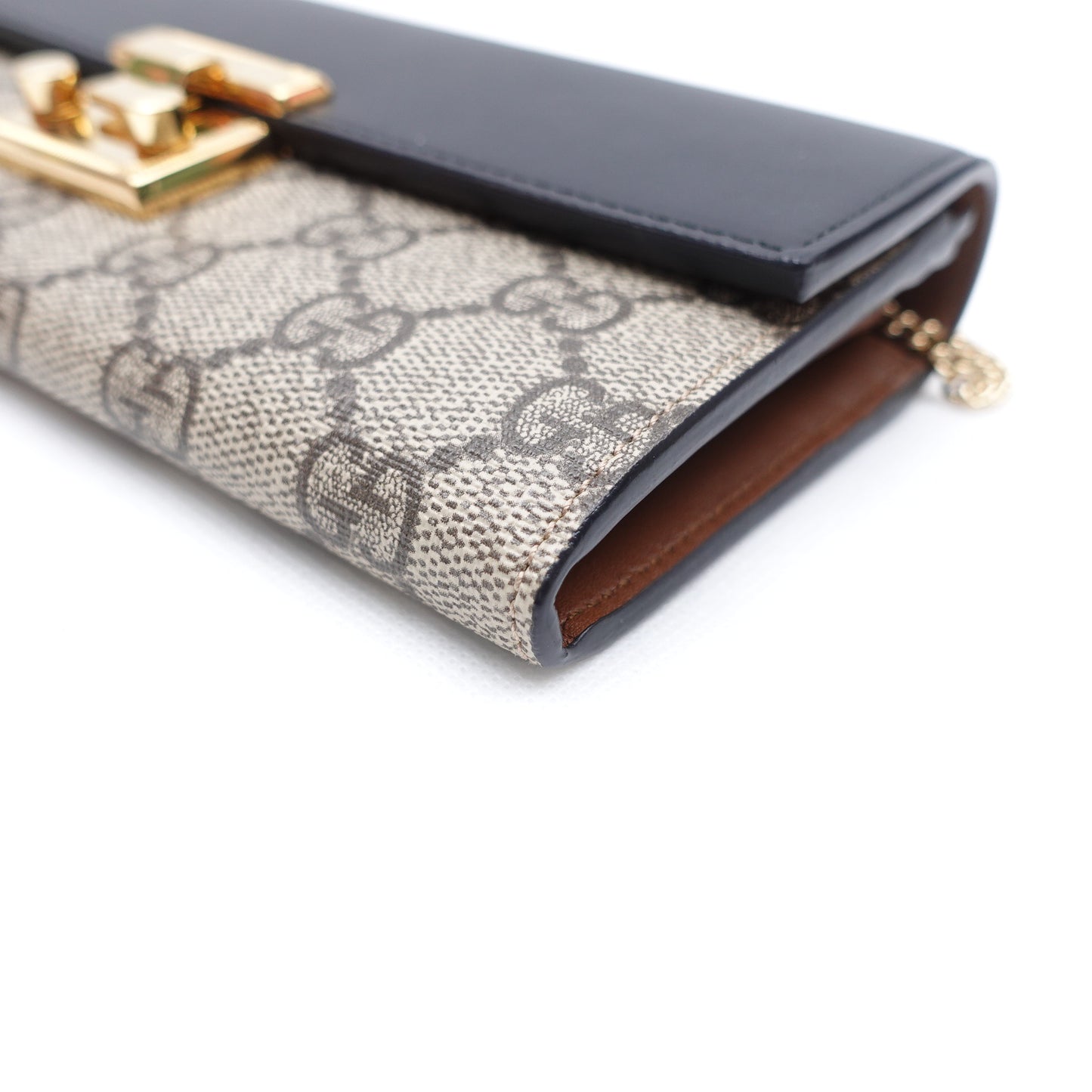 Pre-owned Gucci Padlock GG Coated Canvas Wristlet