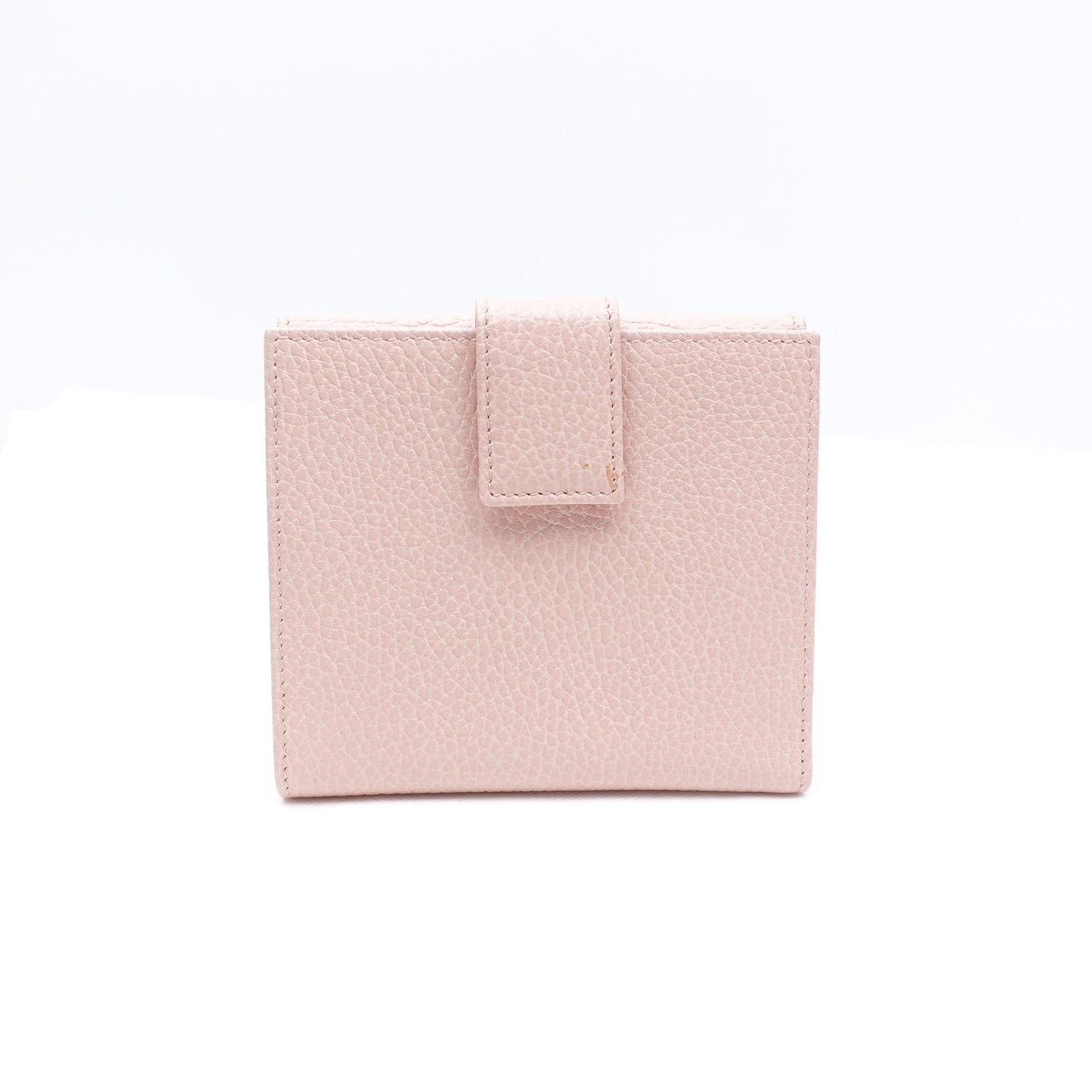 Pre-owned Gucci GG Pink Calfskin Short Wallet