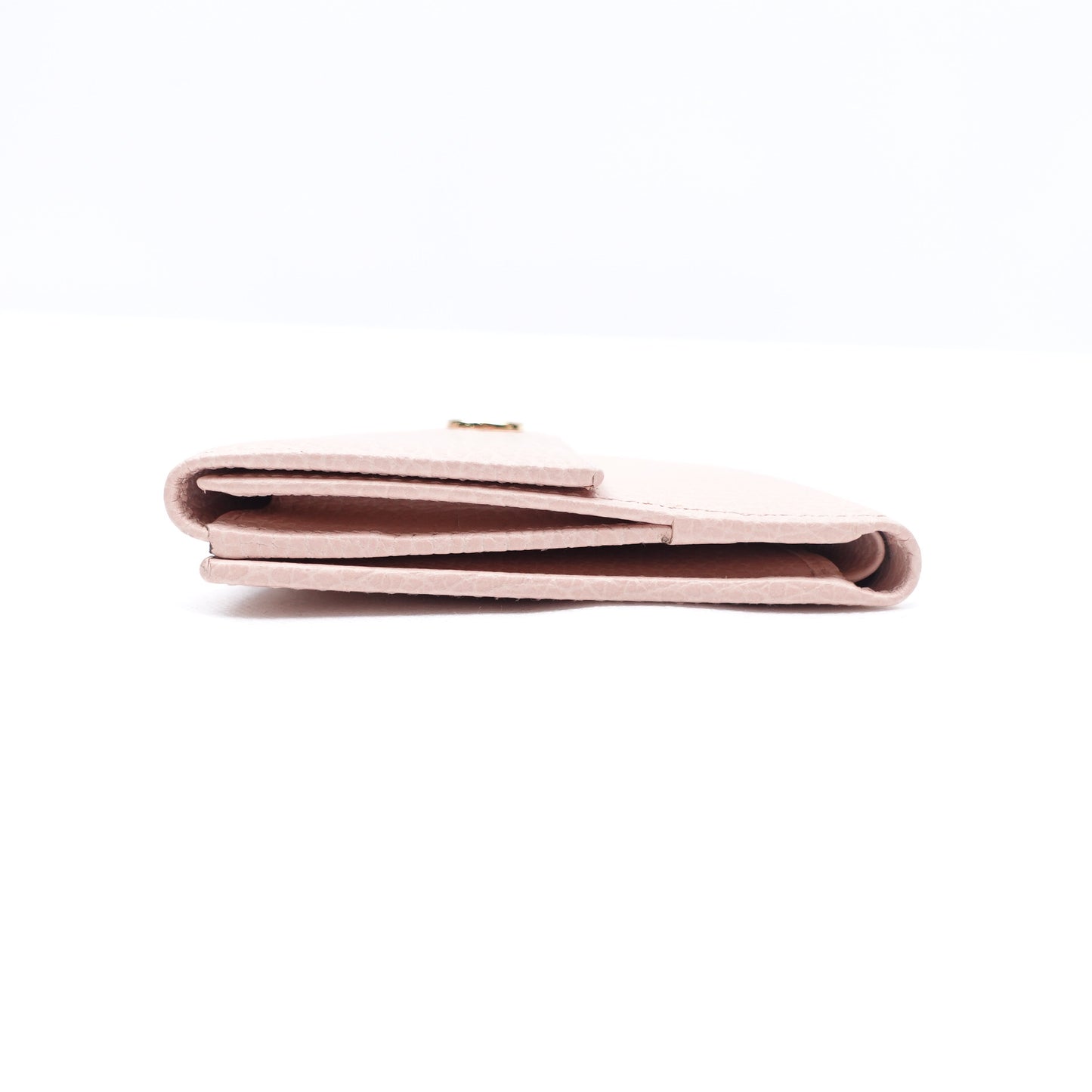 Pre-owned Gucci GG Pink Calfskin Short Wallet
