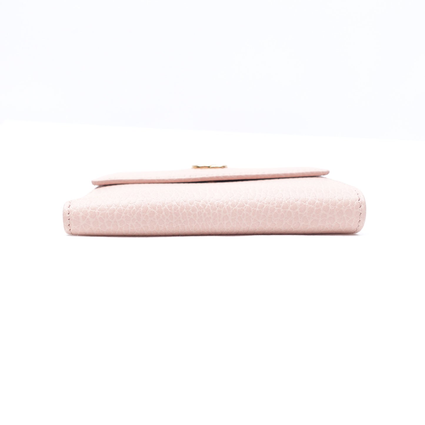 Pre-owned Gucci GG Pink Calfskin Short Wallet