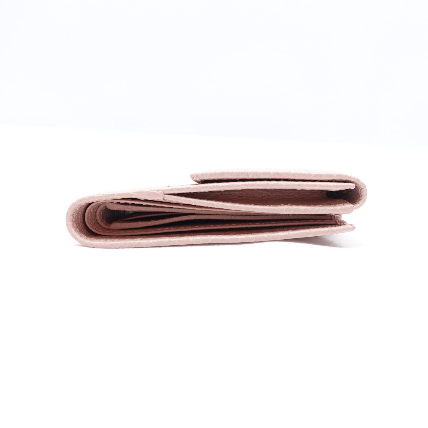Pre-owned Gucci GG Pink Calfskin Short Wallet