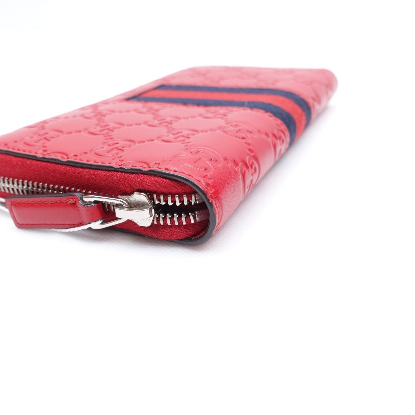 Pre-owned Gucci Red Ophidia Calfskin Wallet