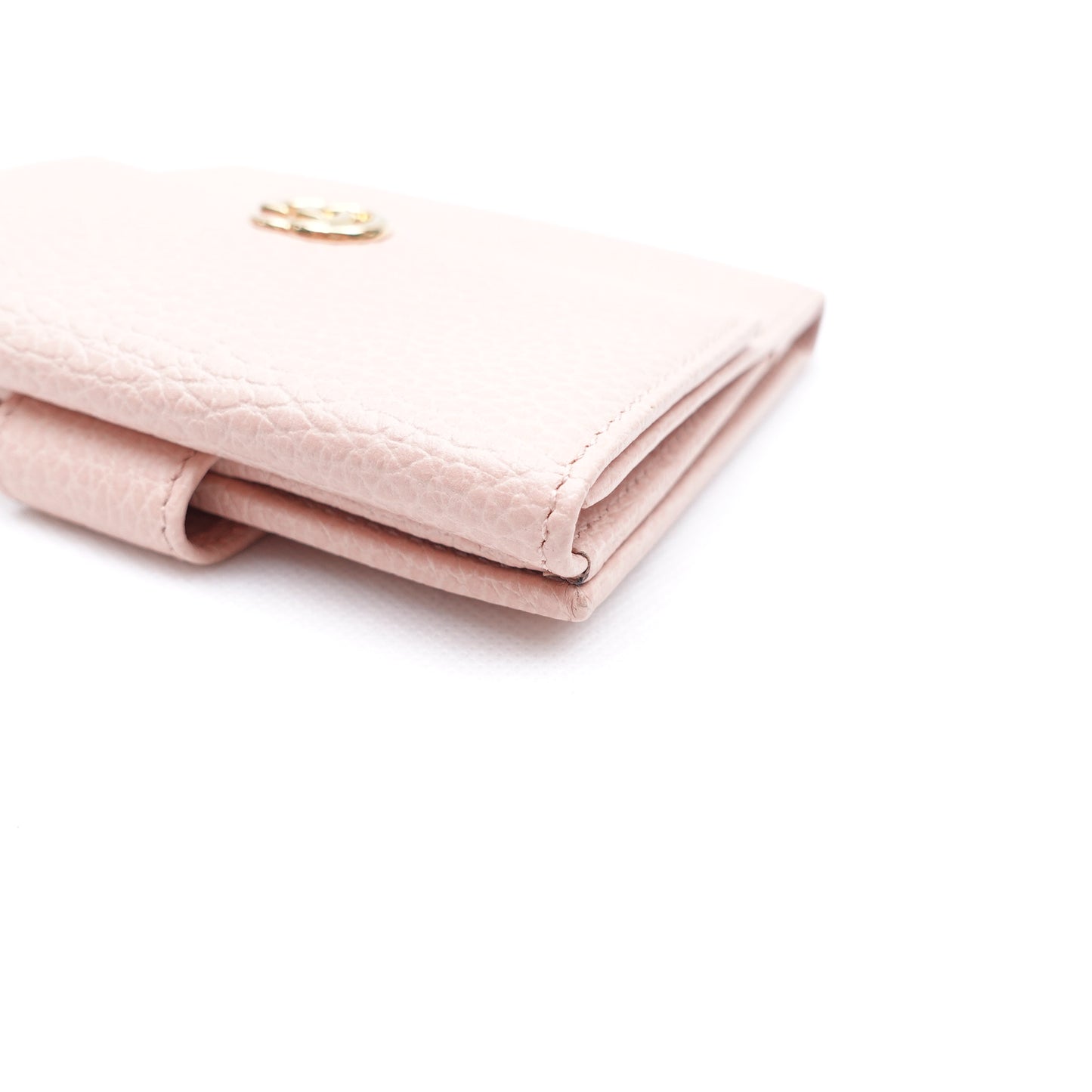 Pre-owned Gucci GG Pink Calfskin Short Wallet