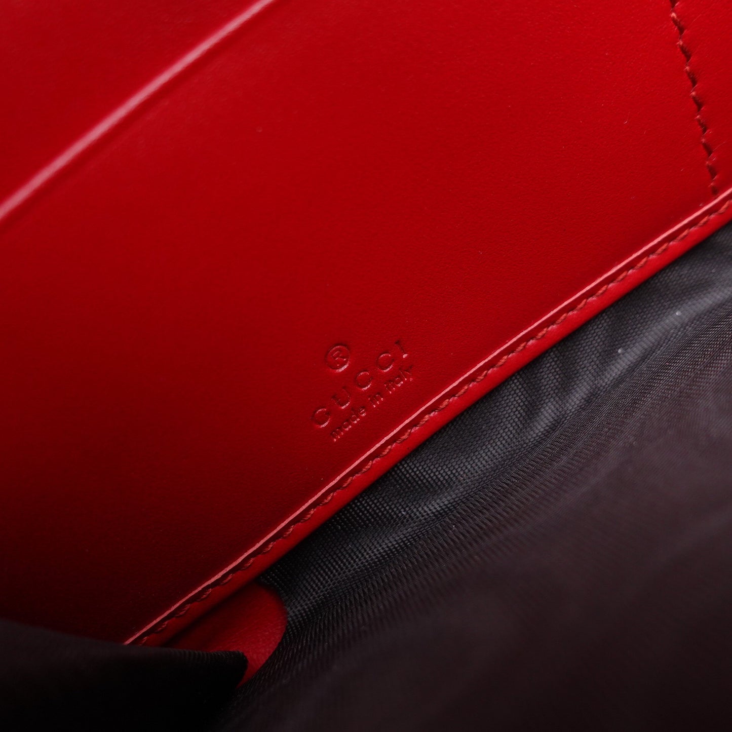 Pre-owned Gucci Red Ophidia Calfskin Wallet