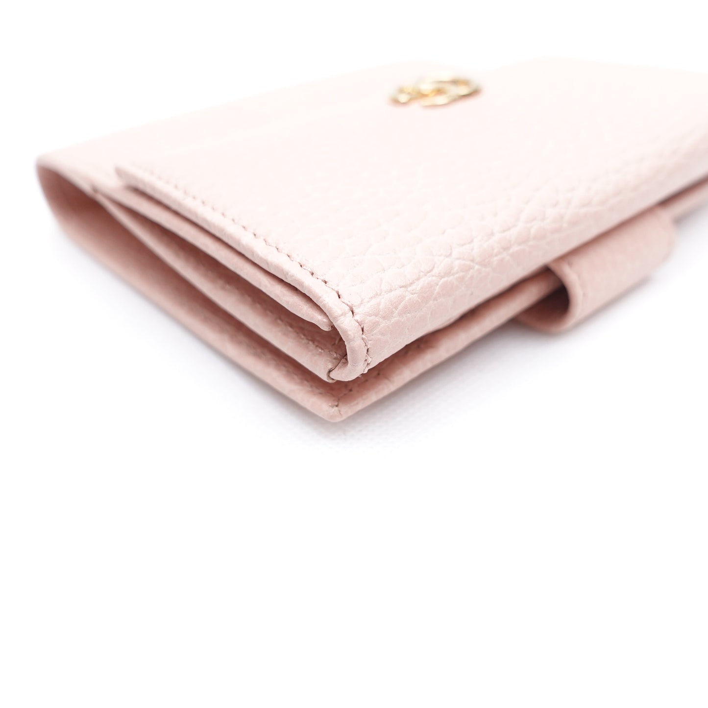Pre-owned Gucci GG Pink Calfskin Short Wallet
