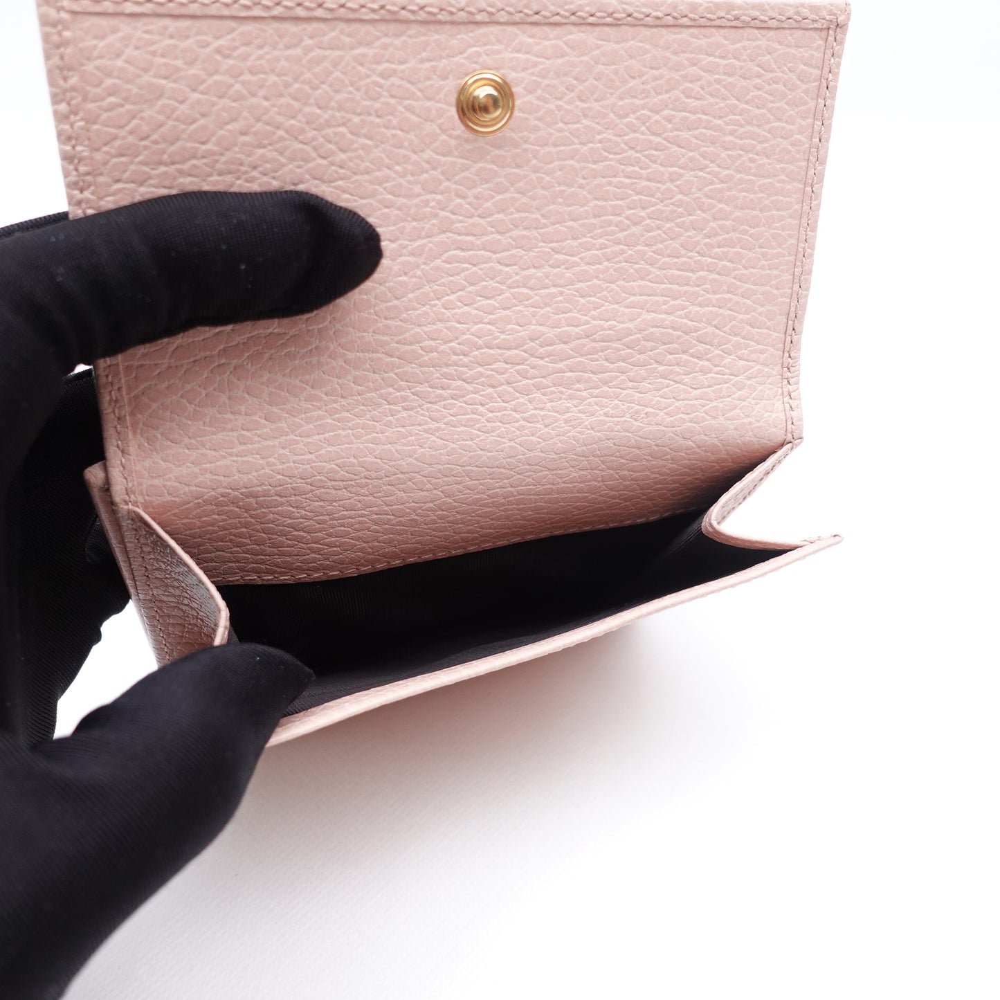 Pre-owned Gucci GG Pink Calfskin Short Wallet
