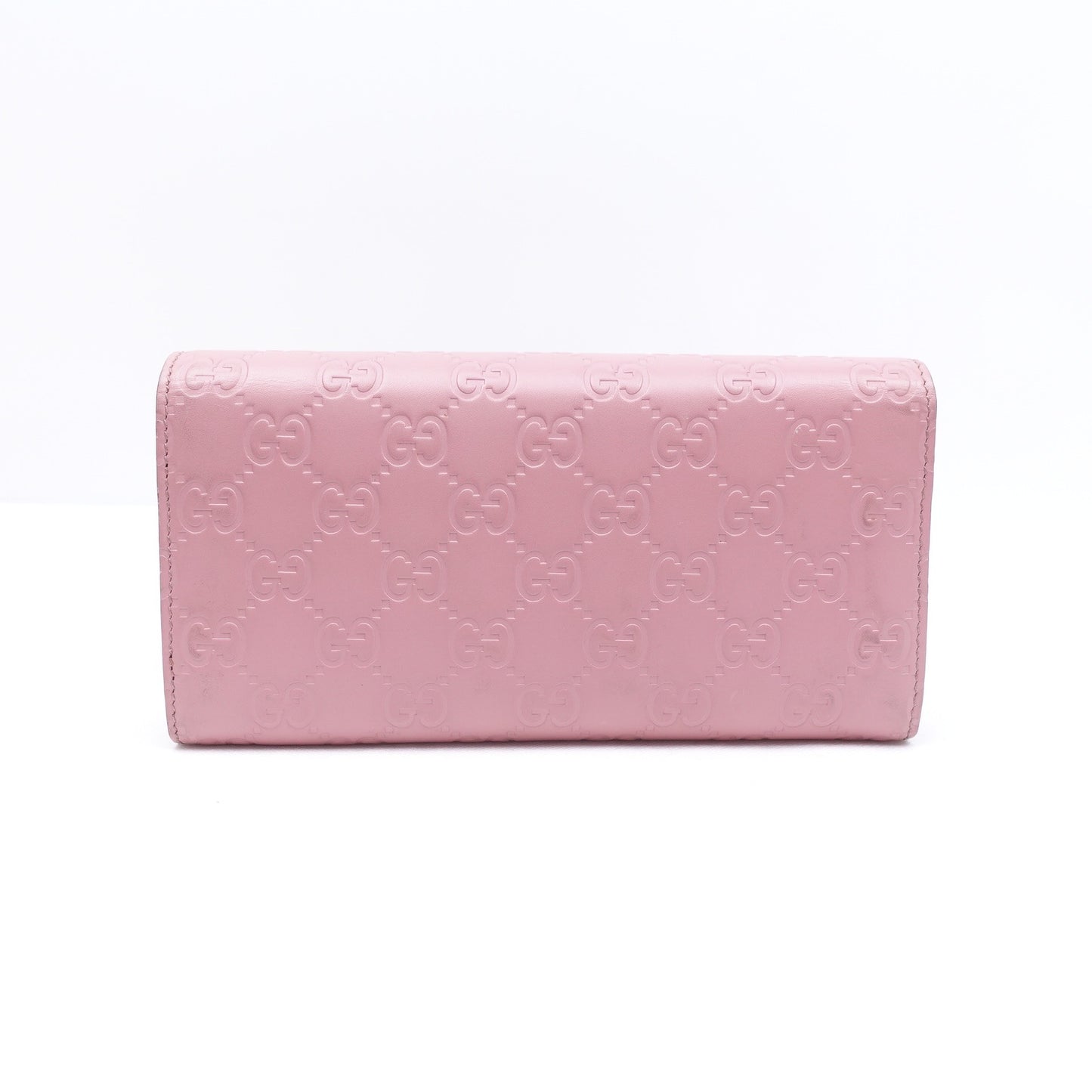 Pre-owned Gucci Guccissima Pink Calfskin Shoulder Bag