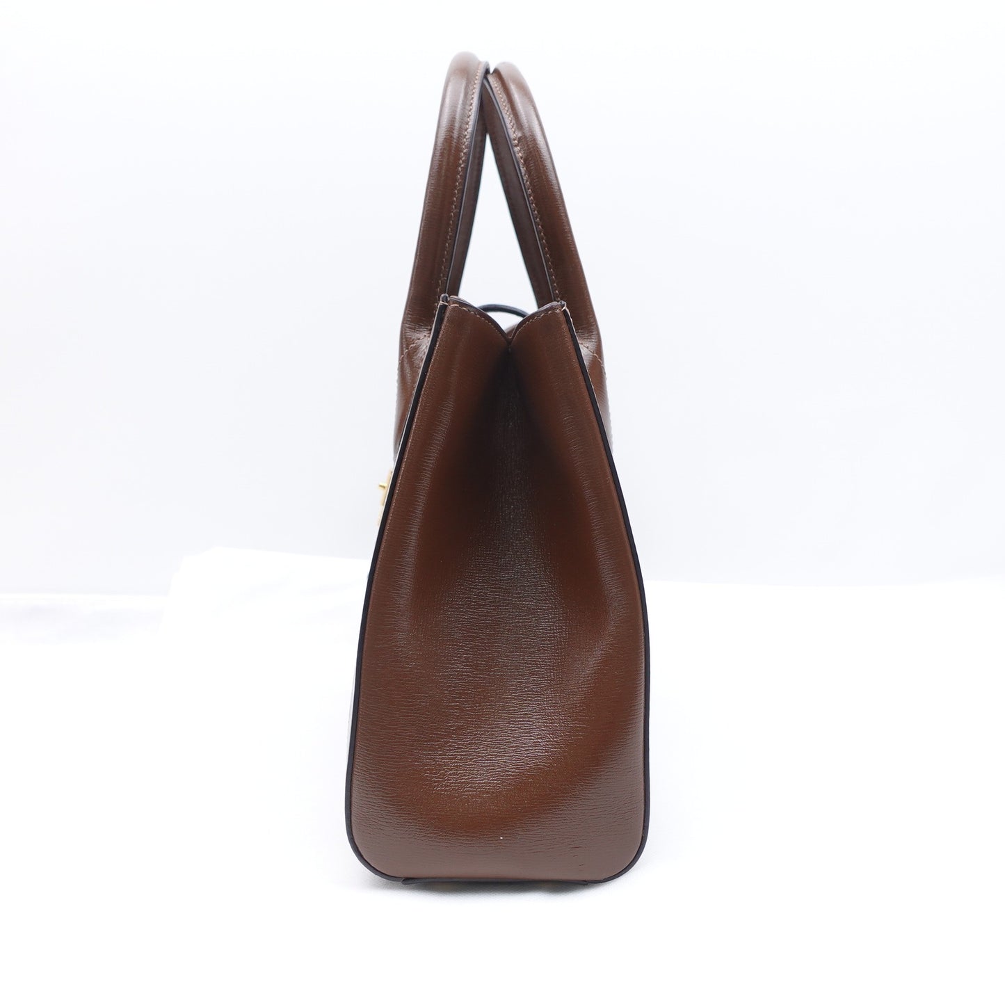 Pre-owned Gucci Jackie 1961 Medium Brown Coated Canvas Shoulder Bag