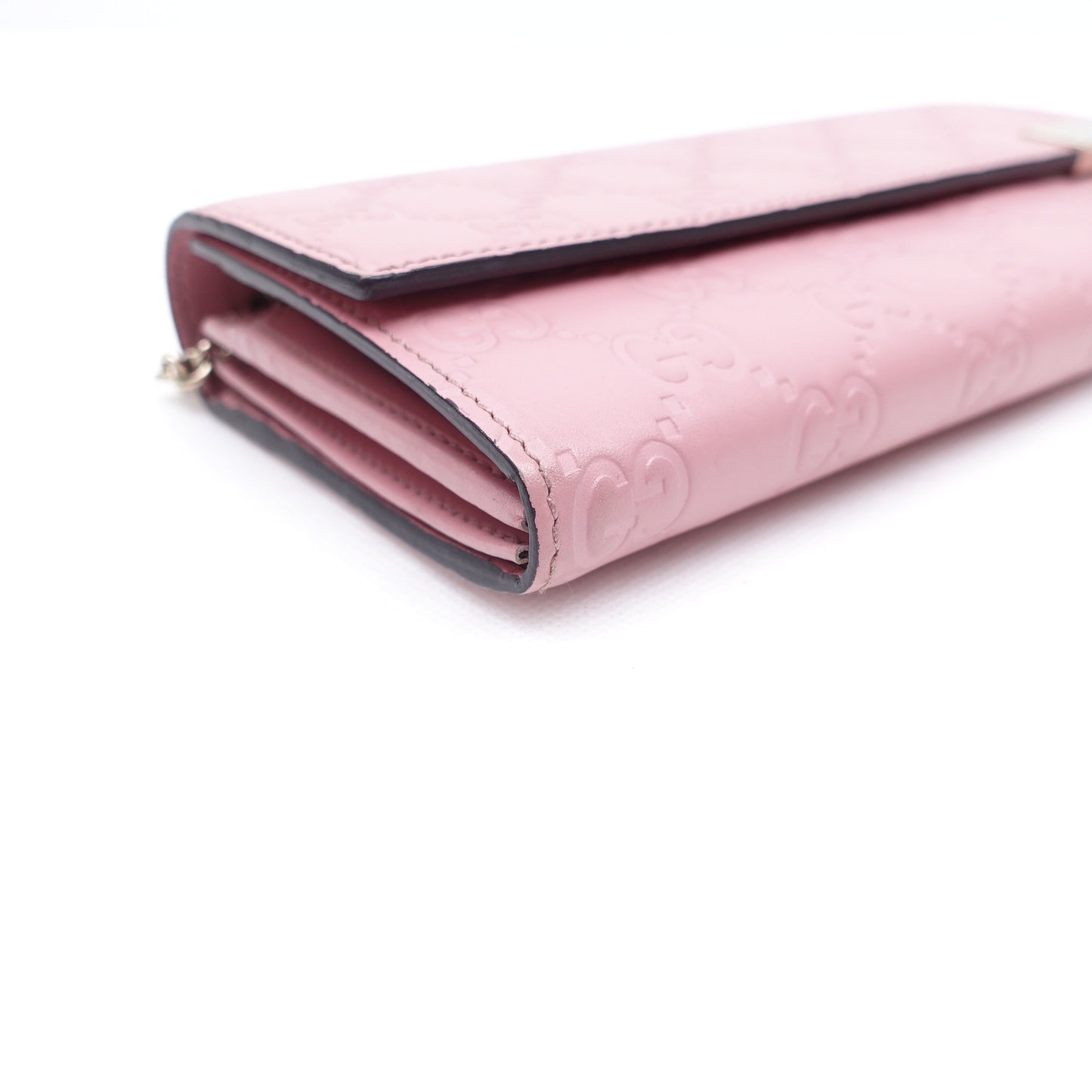 Pre-owned Gucci Guccissima Pink Calfskin Shoulder Bag