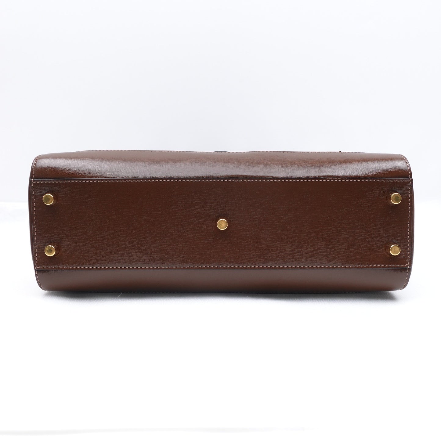 Pre-owned Gucci Jackie 1961 Medium Brown Coated Canvas Shoulder Bag