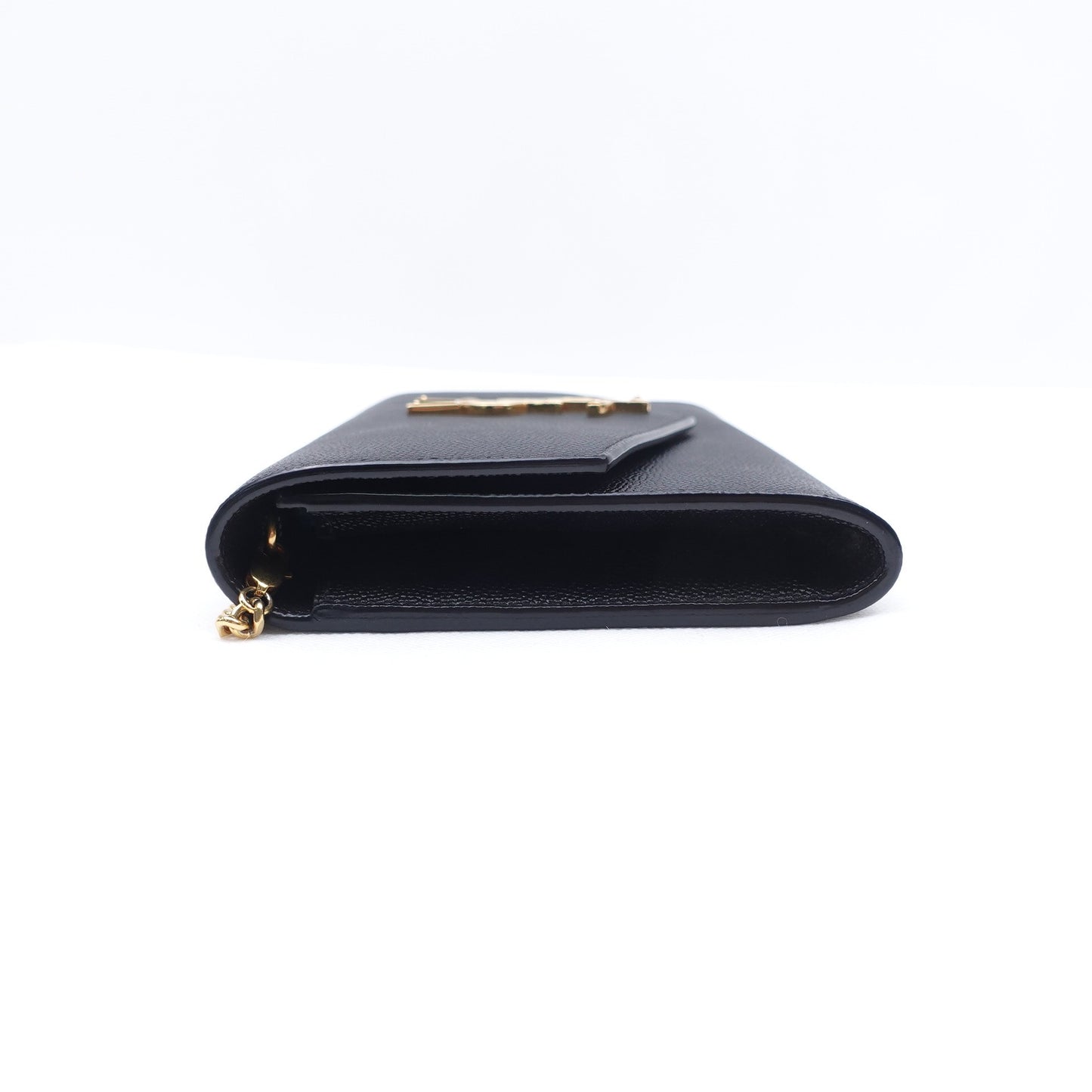 Pre-owned Saint Laurent Uptown Black Calfskin Shoulder Bag