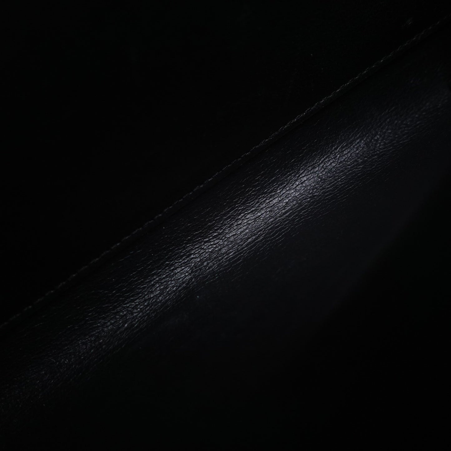 Pre-owned Saint Laurent Uptown Black Calfskin Shoulder Bag