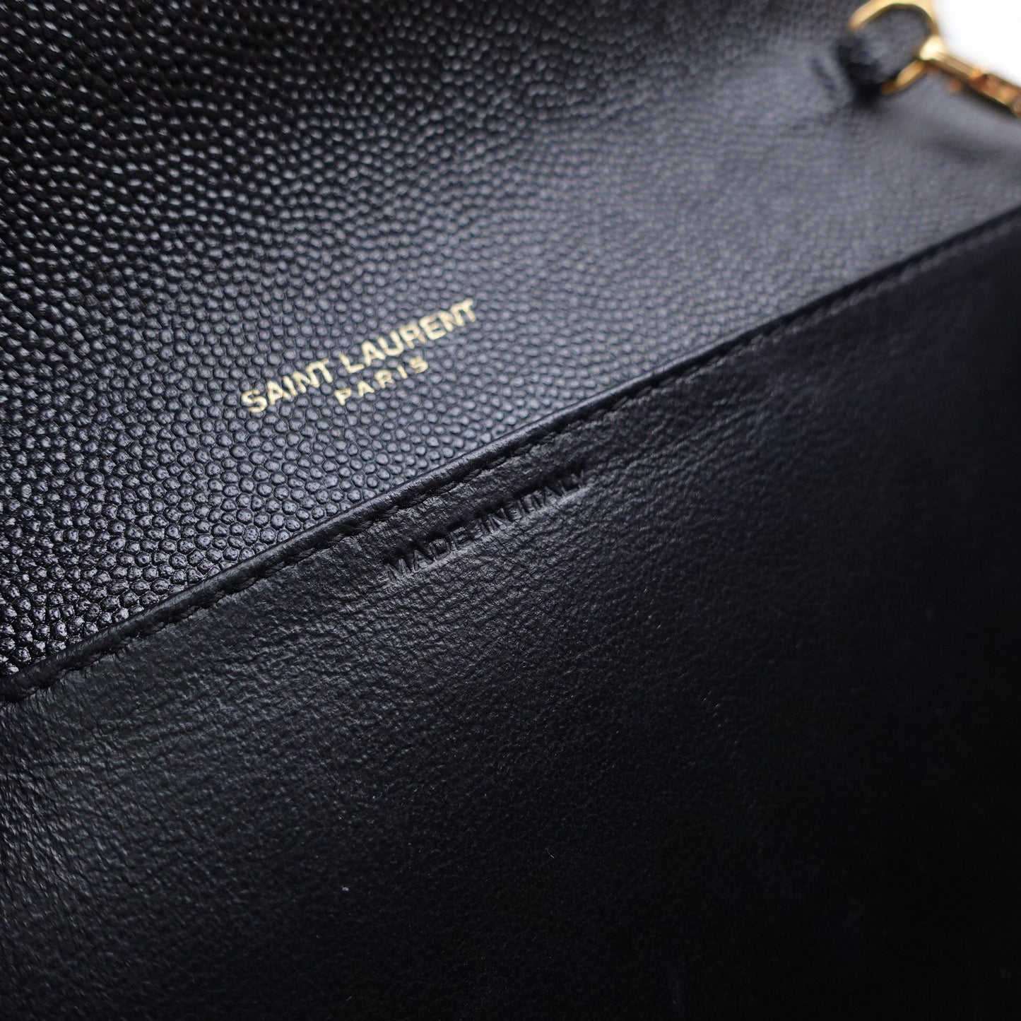 Pre-owned Saint Laurent Uptown Black Calfskin Shoulder Bag