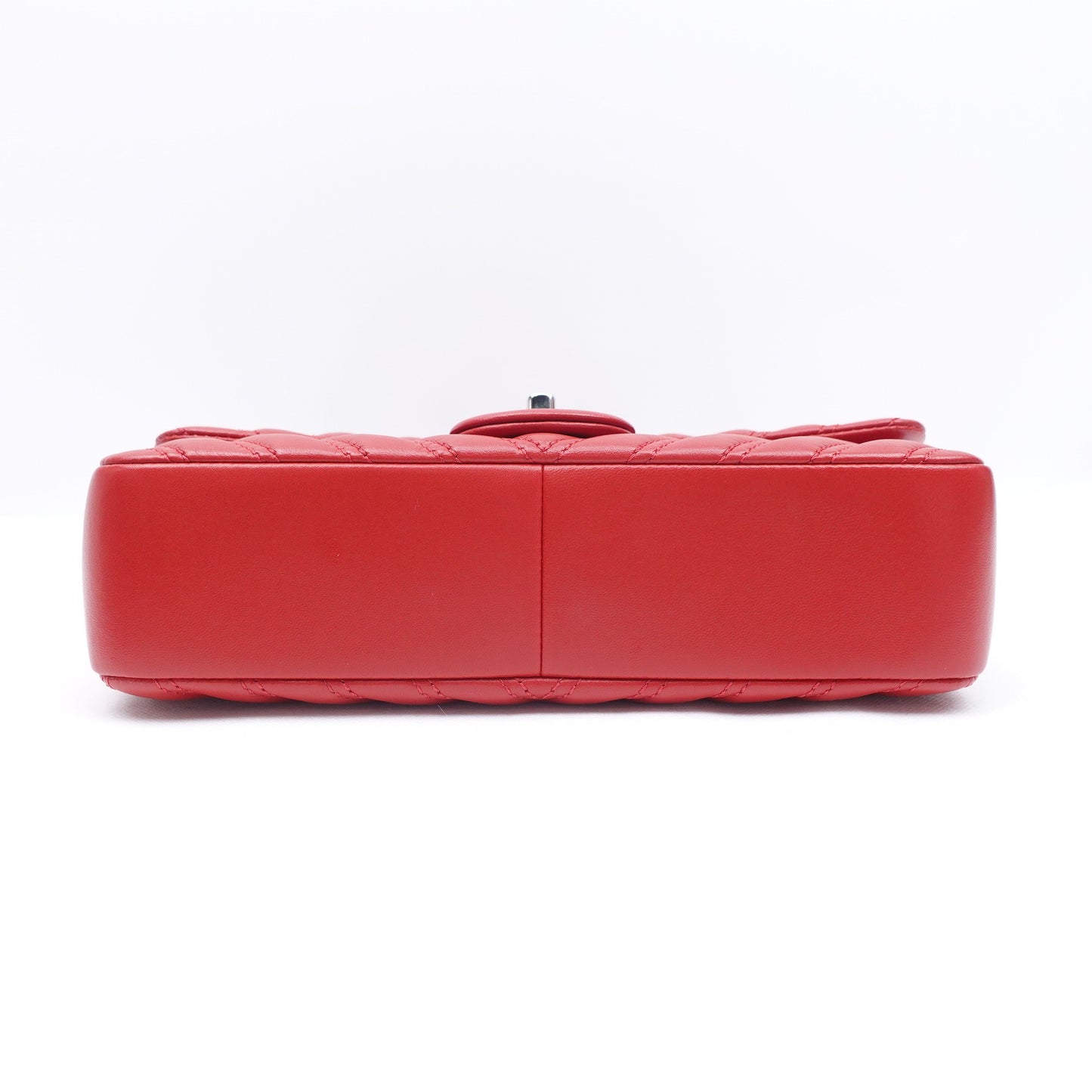 Pre-owned Chanel Red Lambskin Shoulder Bag