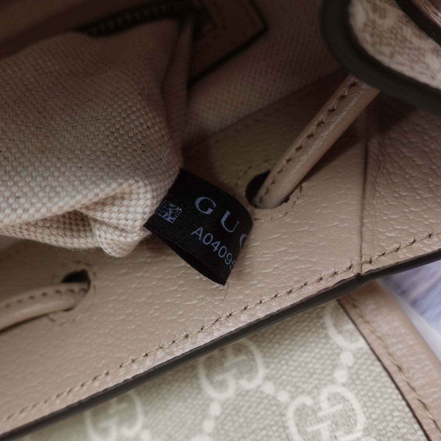 Pre-owned Gucci Beige Monogram Coated Canvas Backpack