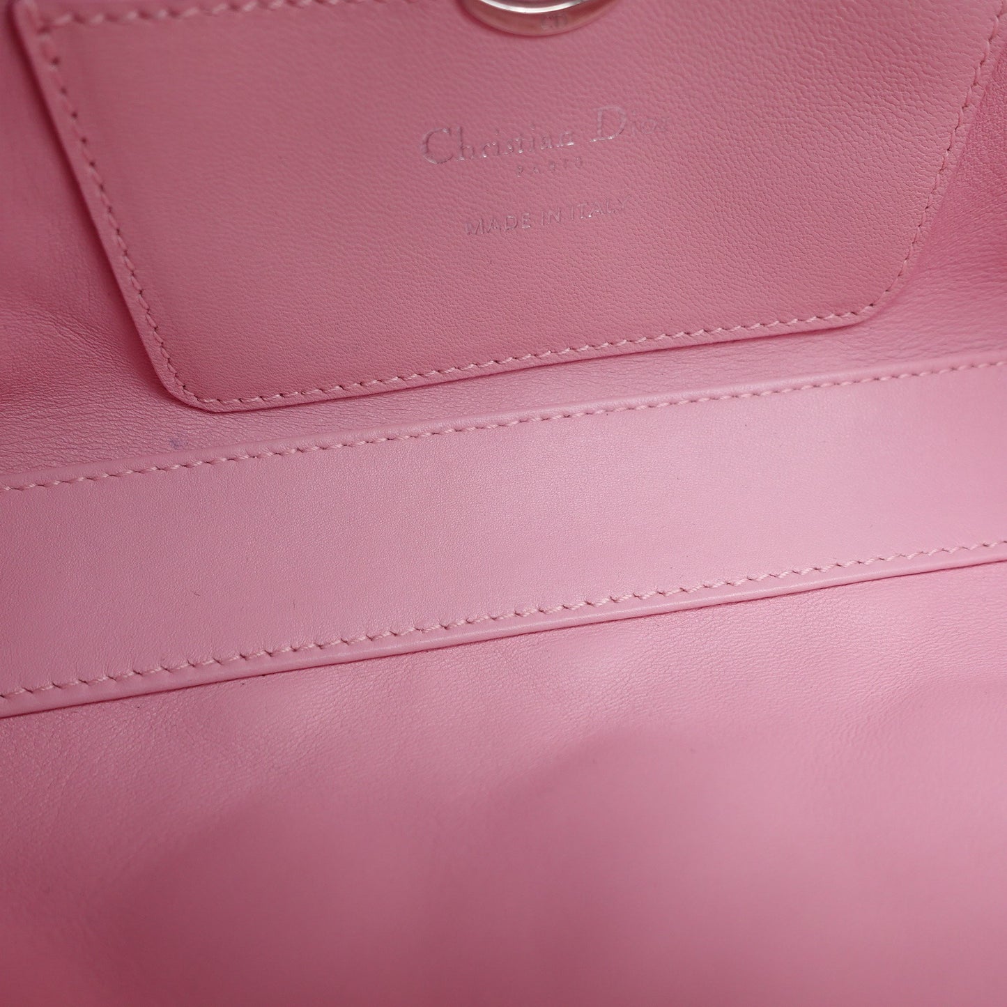 Pre-owned Dior D-JOY Lady Pink Lambskin Shoulder Bag