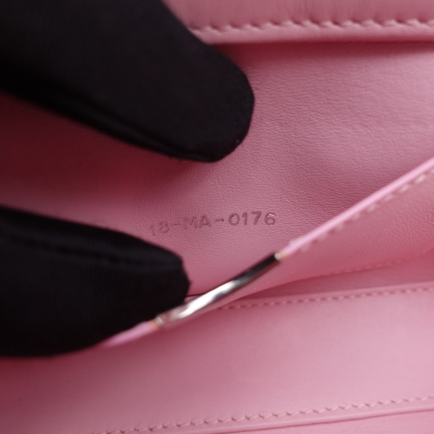 Pre-owned Dior D-JOY Lady Pink Lambskin Shoulder Bag