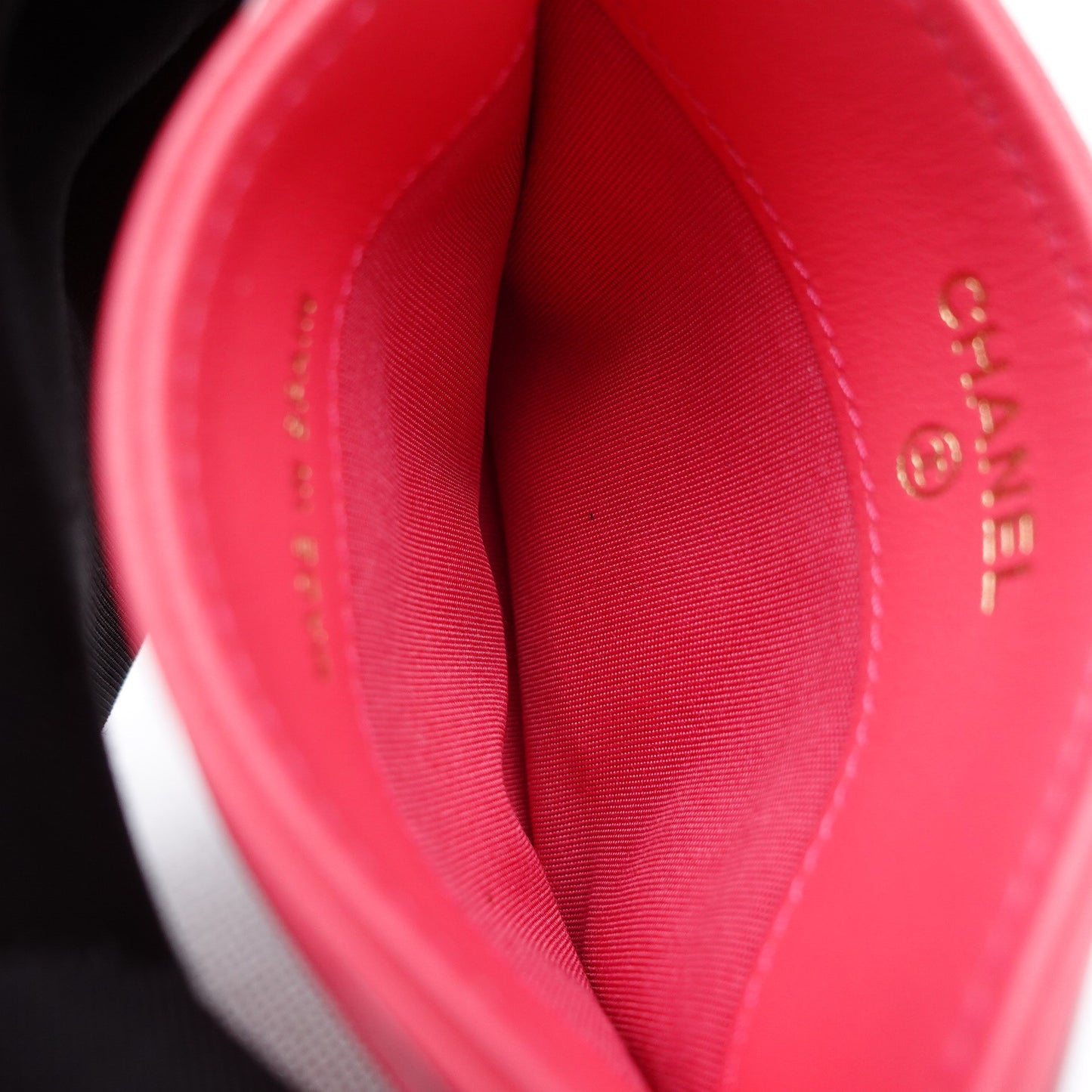 Pre-owned Chanel 19 Bag Pink Lambskin Card Holder