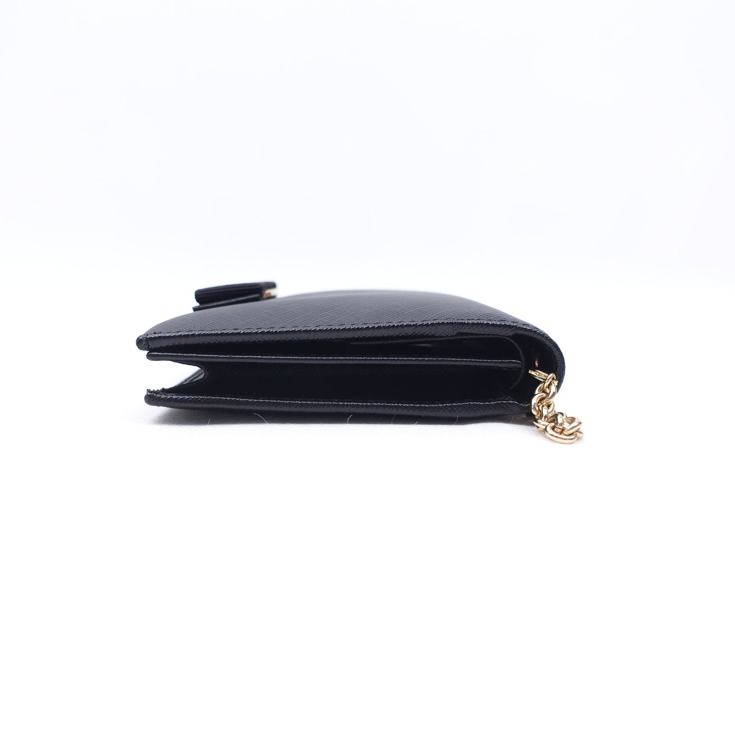 Pre-onwed Ferragamo Viva Black Calfskin Shoulder Bag