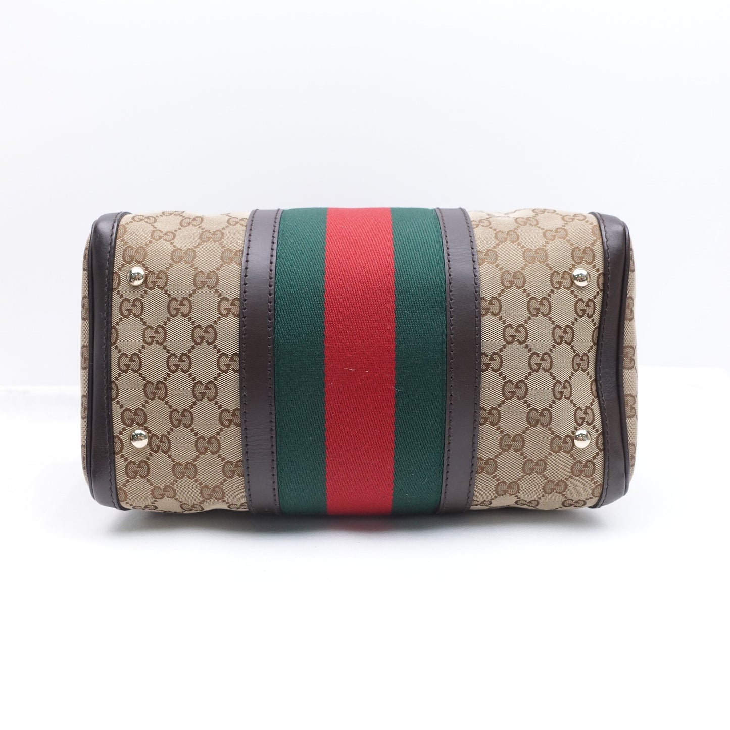Pre-owned Gucci Boston Monogram Canvas Shoulder Bag