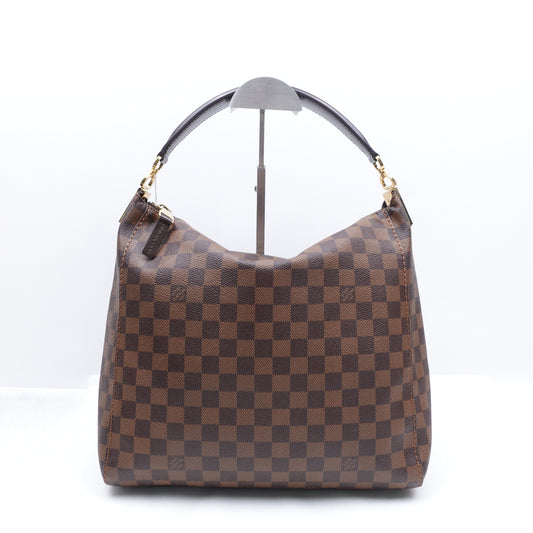 Pre-owned Louis Vuitton Portobello PM Damier Ebene Coated Canvas Hobo Bag