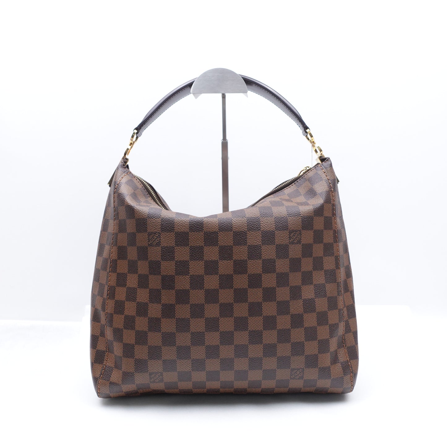 Pre-owned Louis Vuitton Portobello PM Damier Ebene Coated Canvas Hobo Bag