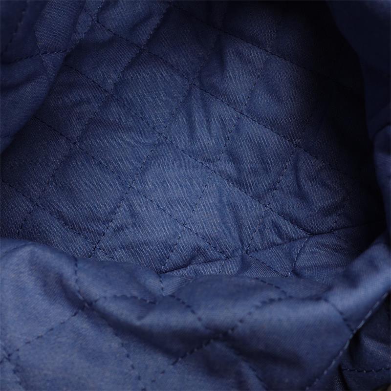 Pre-owned Chanel Blue 22 Denim Tote Bag