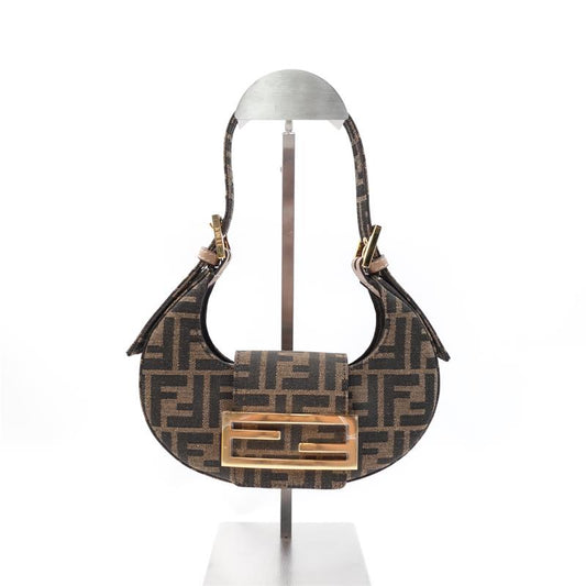 Pre-owned Fendi Cookie Monogram Canvas Shoulder Bag