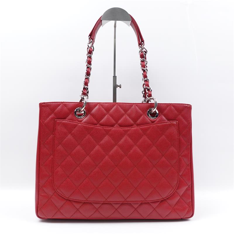 Pre-owned Chanel Red GST Calfskin Tote