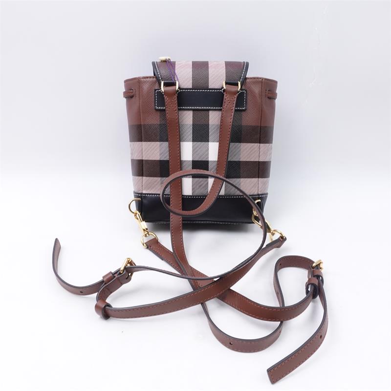 Pre-Owned Burberry Brown Coated Canvas Backpack