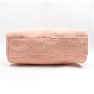 Pre-owned Chanel Deauville Pink Knitted Fabric Shoudler Bag